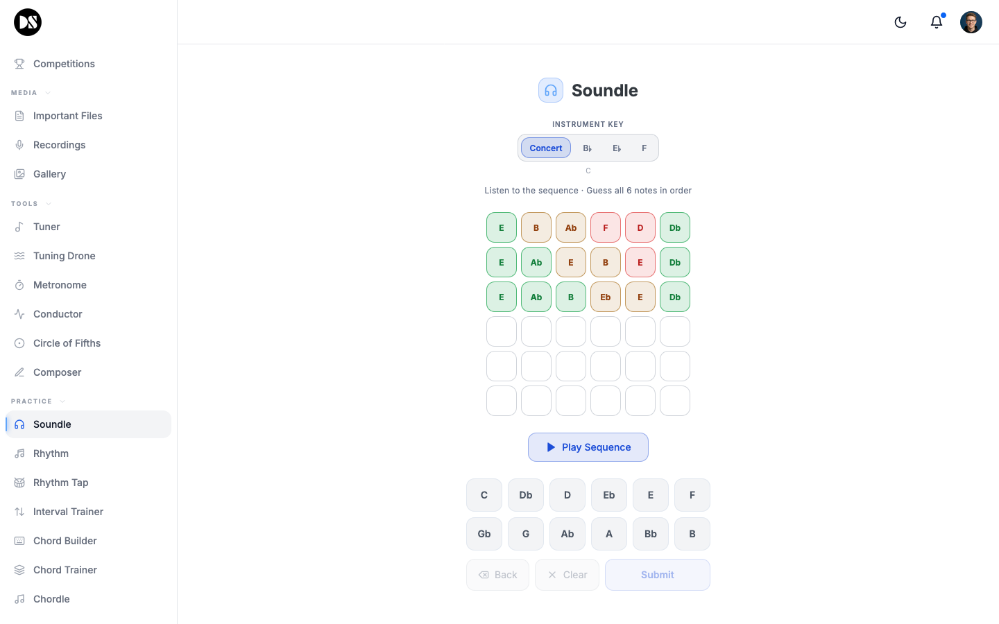Soundle — daily ear training game